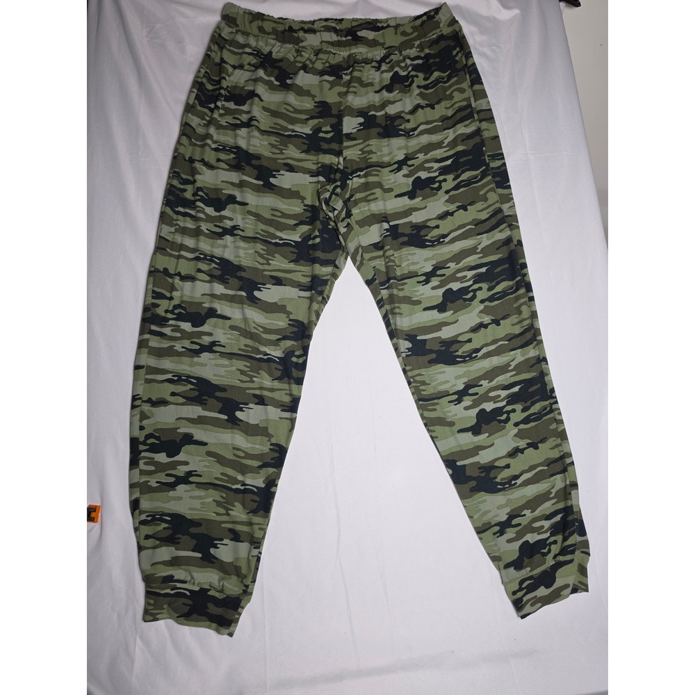 Bobbie Brooks Plus Size 2X Camo Joggers Green Camouflage Lounge Pants